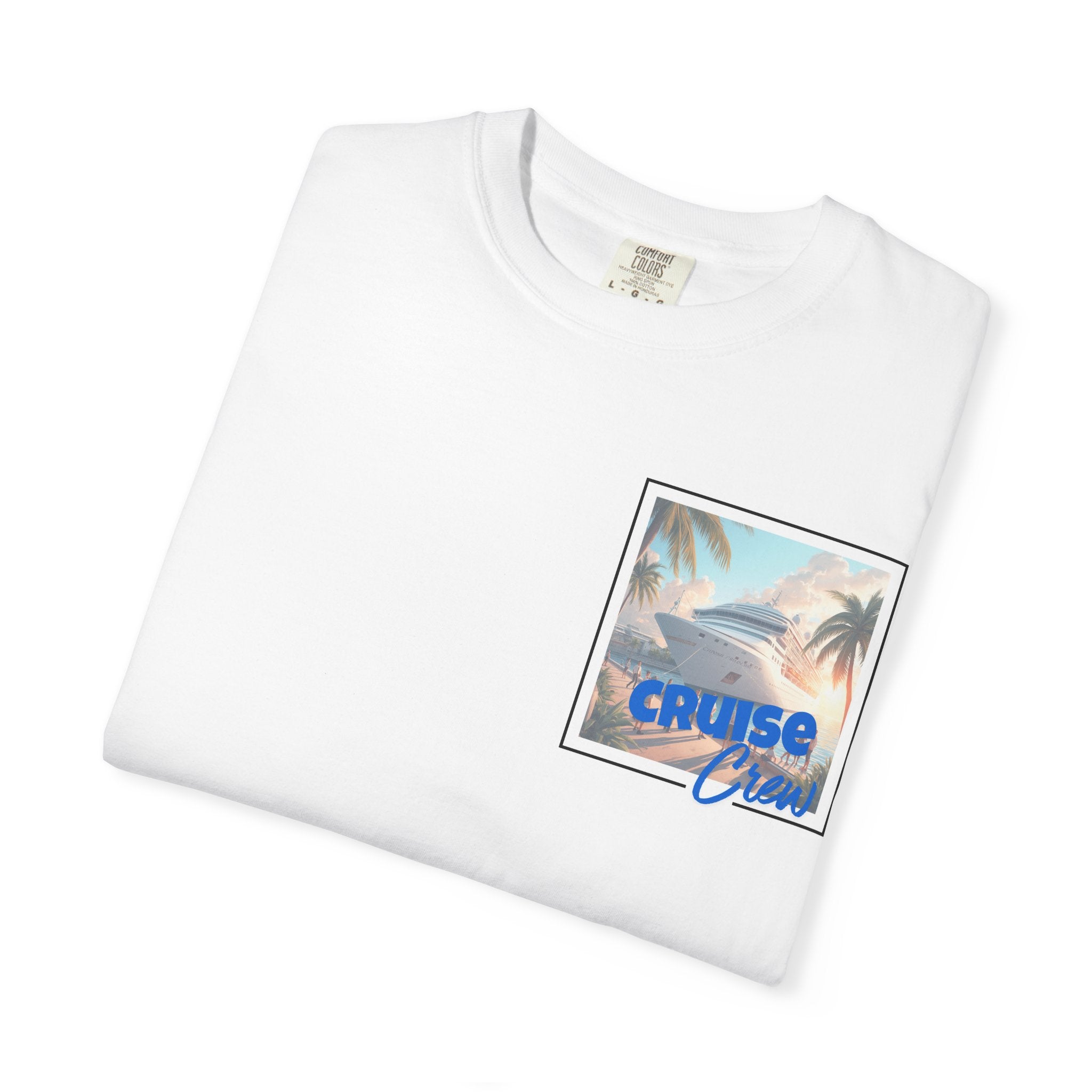 Cruise Crew T-shirt | Tropical Palm Cruise Ship Beach Design