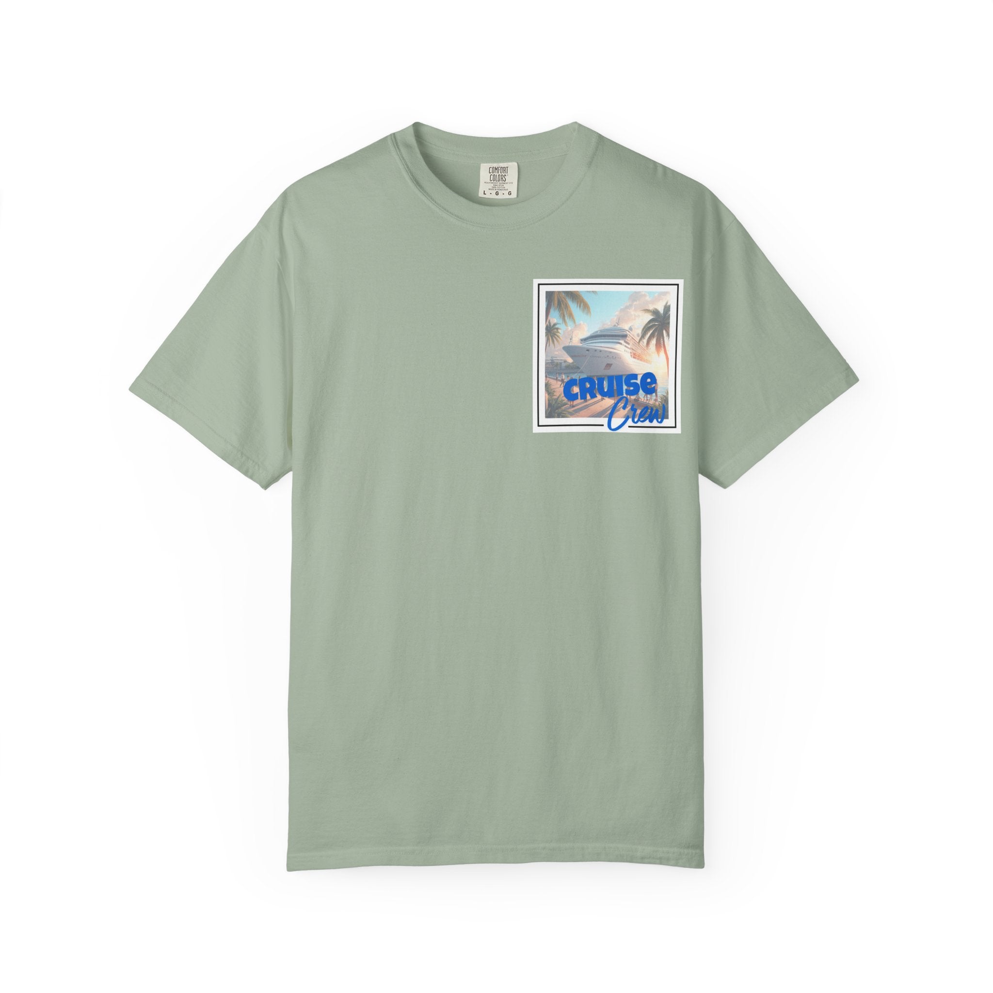Cruise Crew T-shirt | Tropical Palm Cruise Ship Beach Design