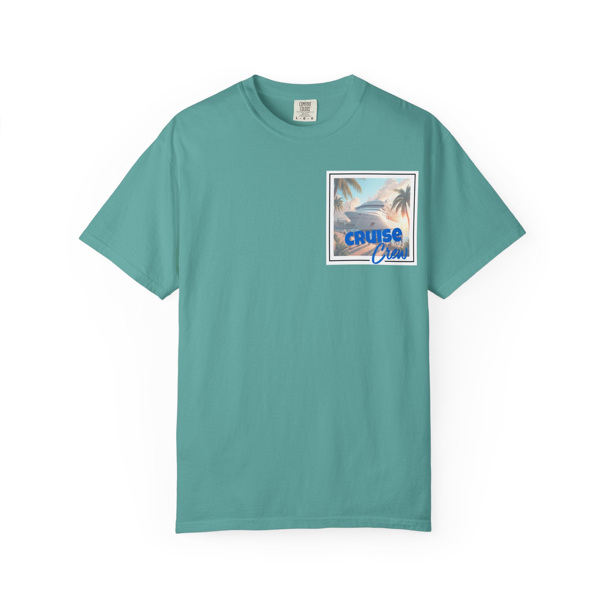 Cruise Crew T-shirt | Tropical Palm Cruise Ship Beach Design