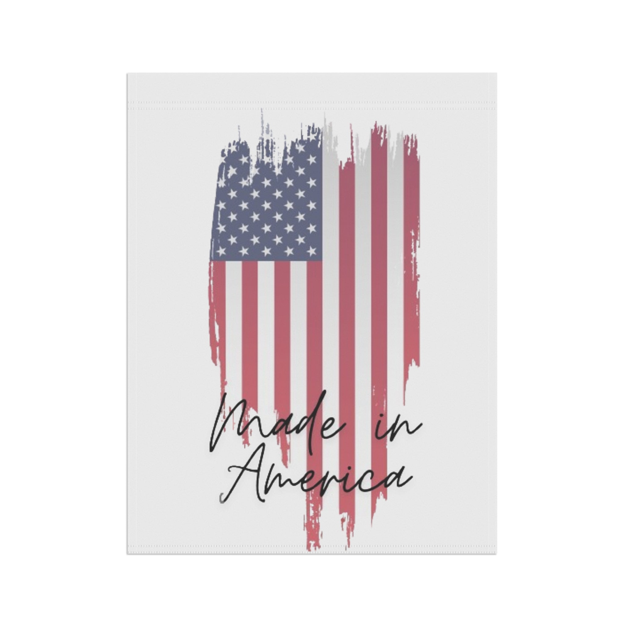 American Flag Brushstroke Made in America Garden & House Banner | Patriotic Outdoor Flag