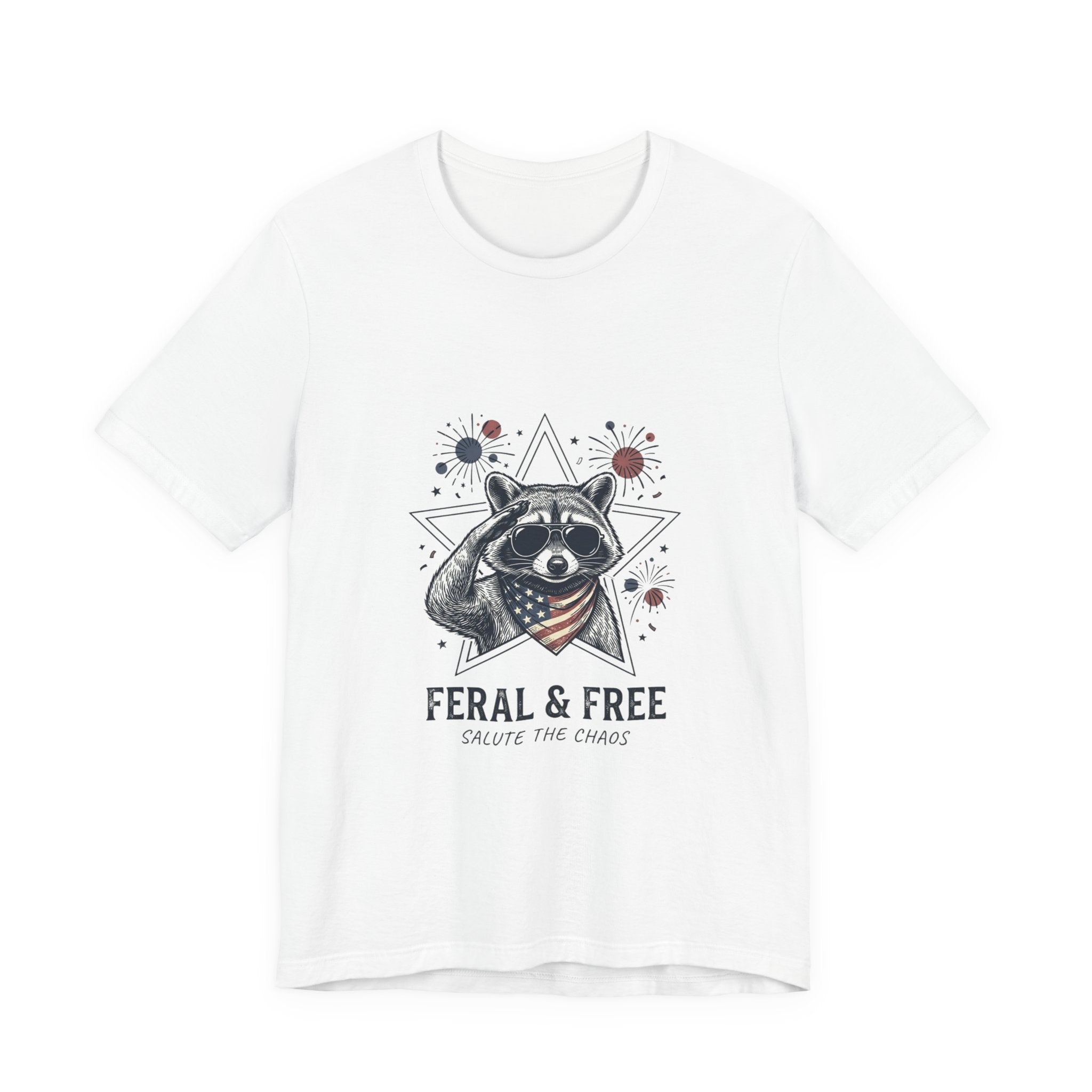 Feral & Free Raccoon Tee | Indie Humor, Mental Exhaustion Trend