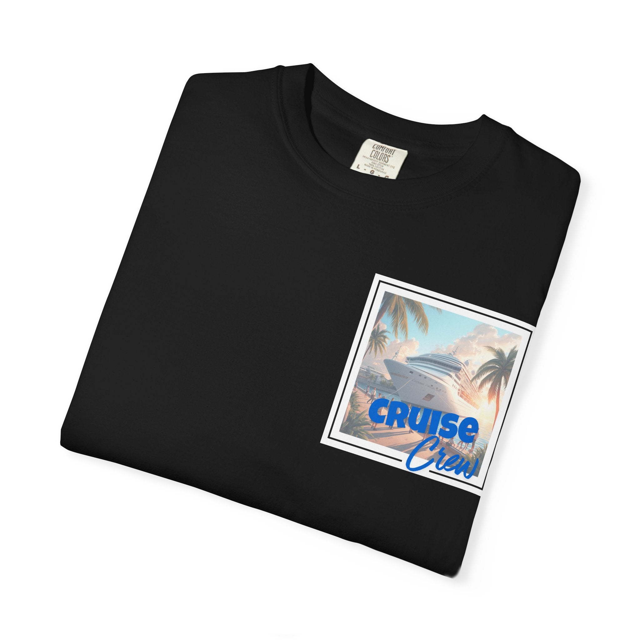 Cruise Crew T-shirt | Tropical Palm Cruise Ship Beach Design