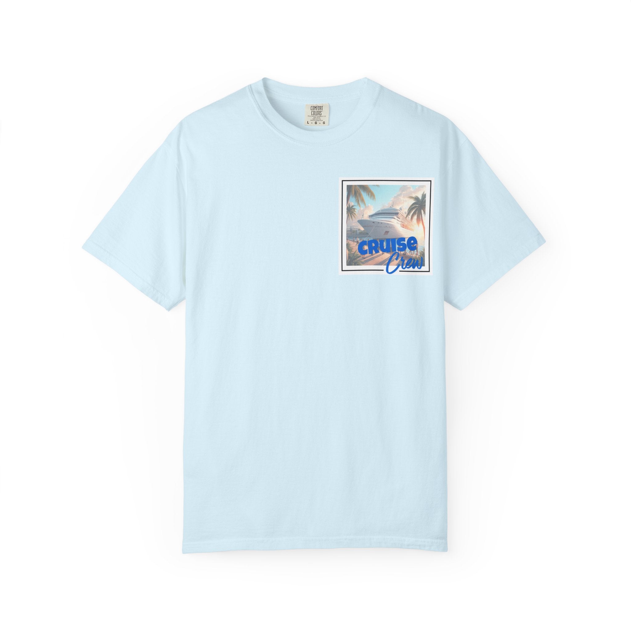Cruise Crew T-shirt | Tropical Palm Cruise Ship Beach Design