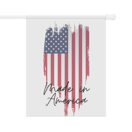 American Flag Brushstroke Made in America Garden & House Banner | Patriotic Outdoor Flag