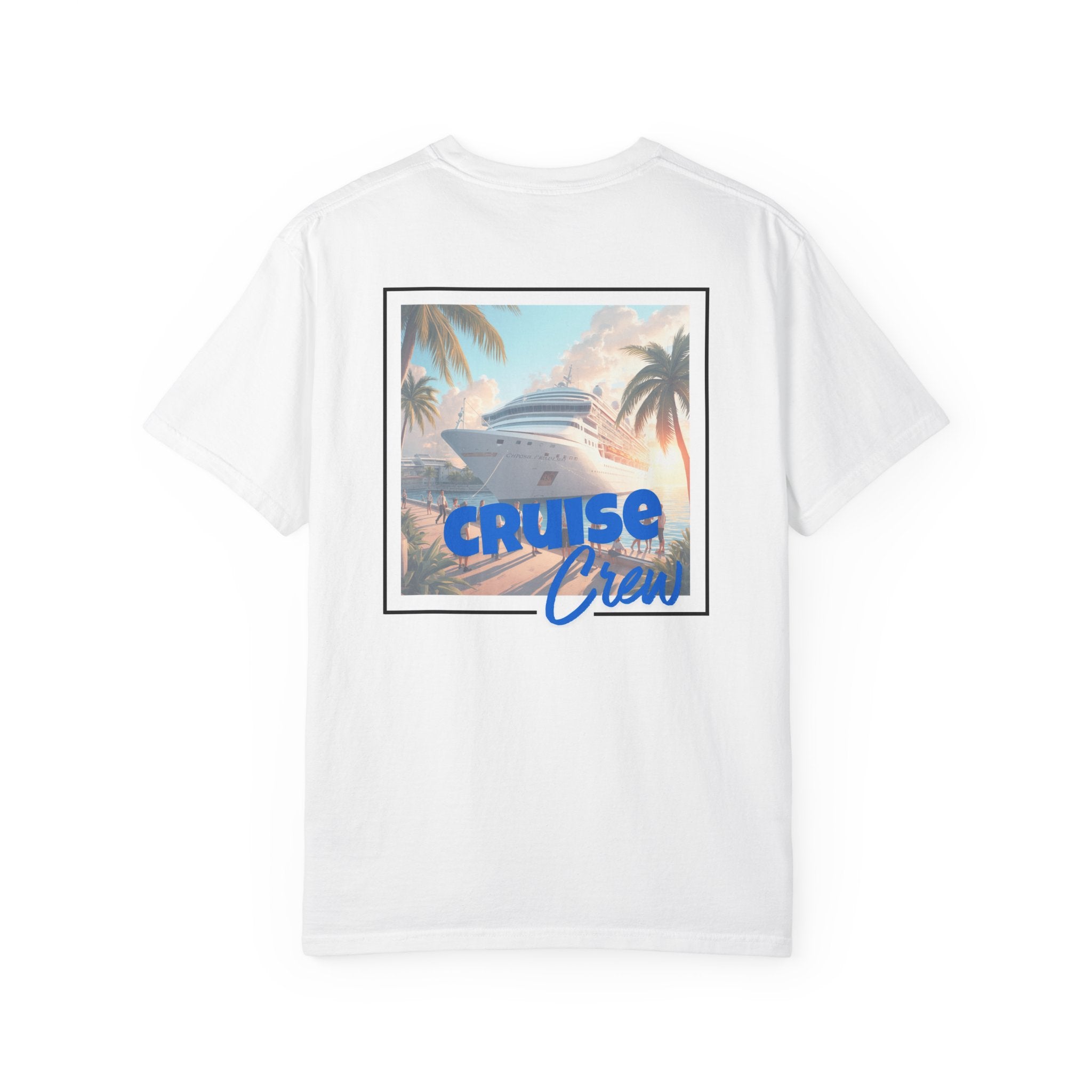 Cruise Crew T-shirt | Tropical Palm Cruise Ship Beach Design