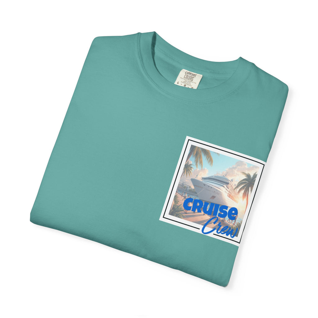 Cruise Crew T-shirt | Tropical Palm Cruise Ship Beach Design