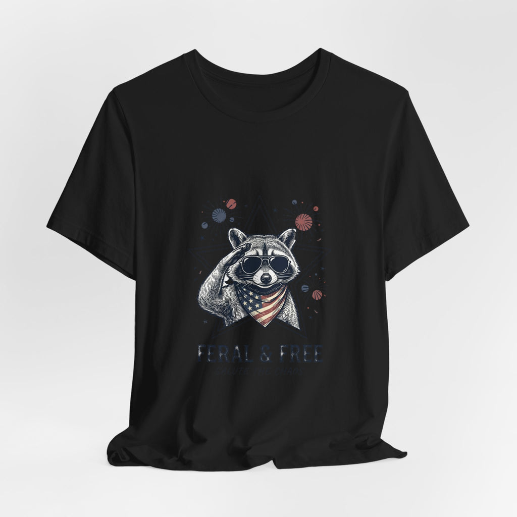 Feral & Free Raccoon Tee | Indie Humor, Mental Exhaustion Trend