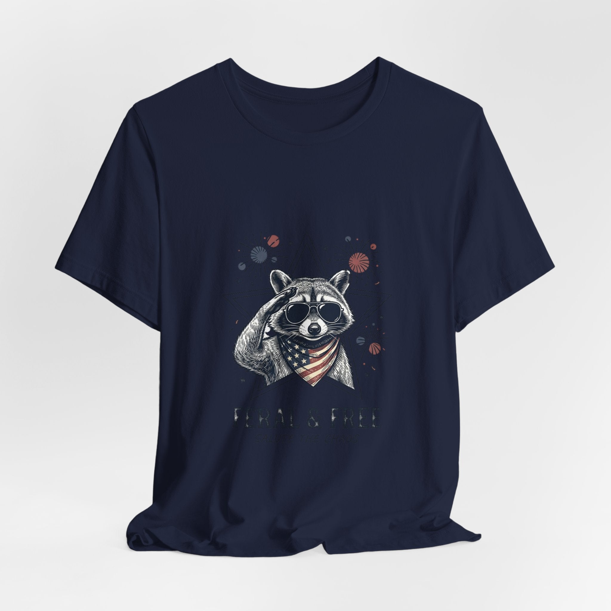 Feral & Free Raccoon Tee | Indie Humor, Mental Exhaustion Trend
