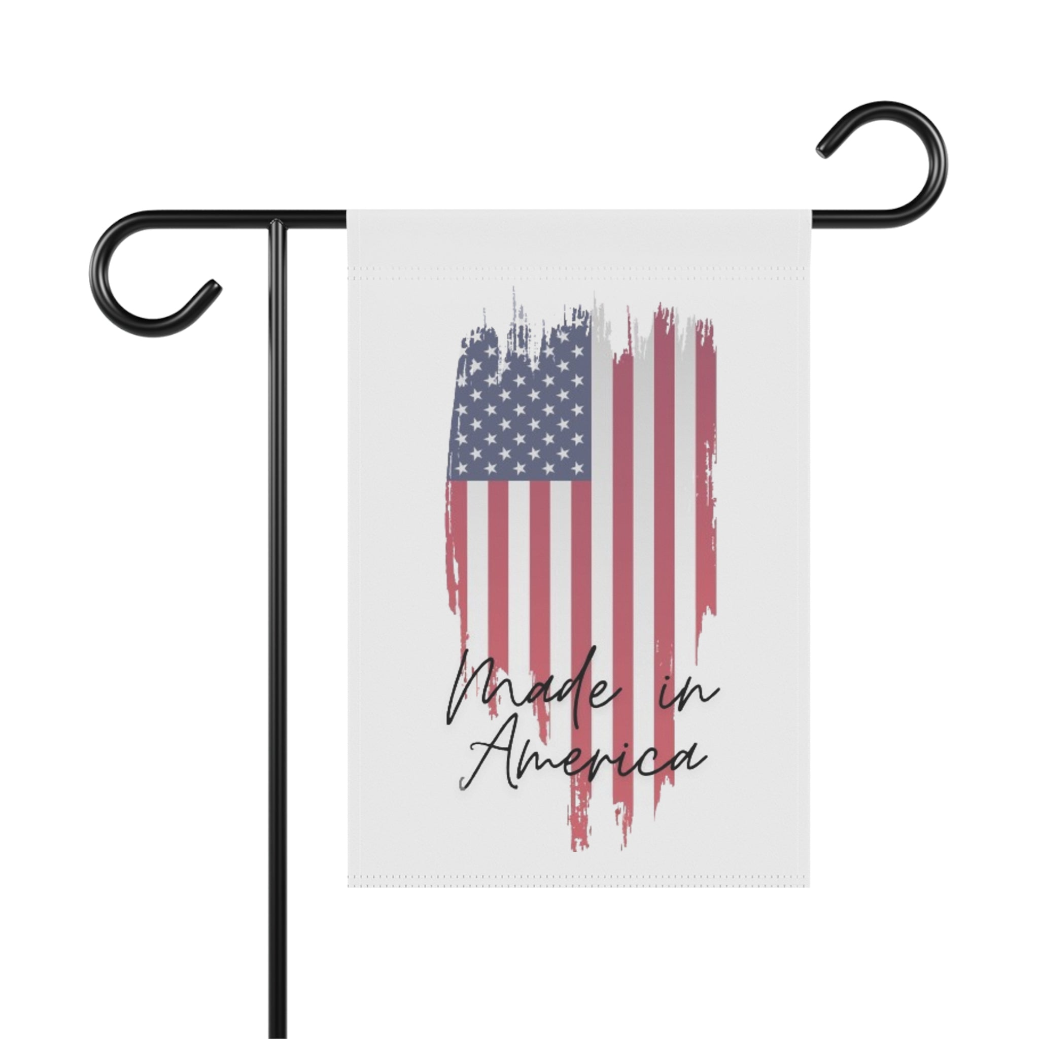 American Flag Brushstroke Made in America Garden & House Banner | Patriotic Outdoor Flag
