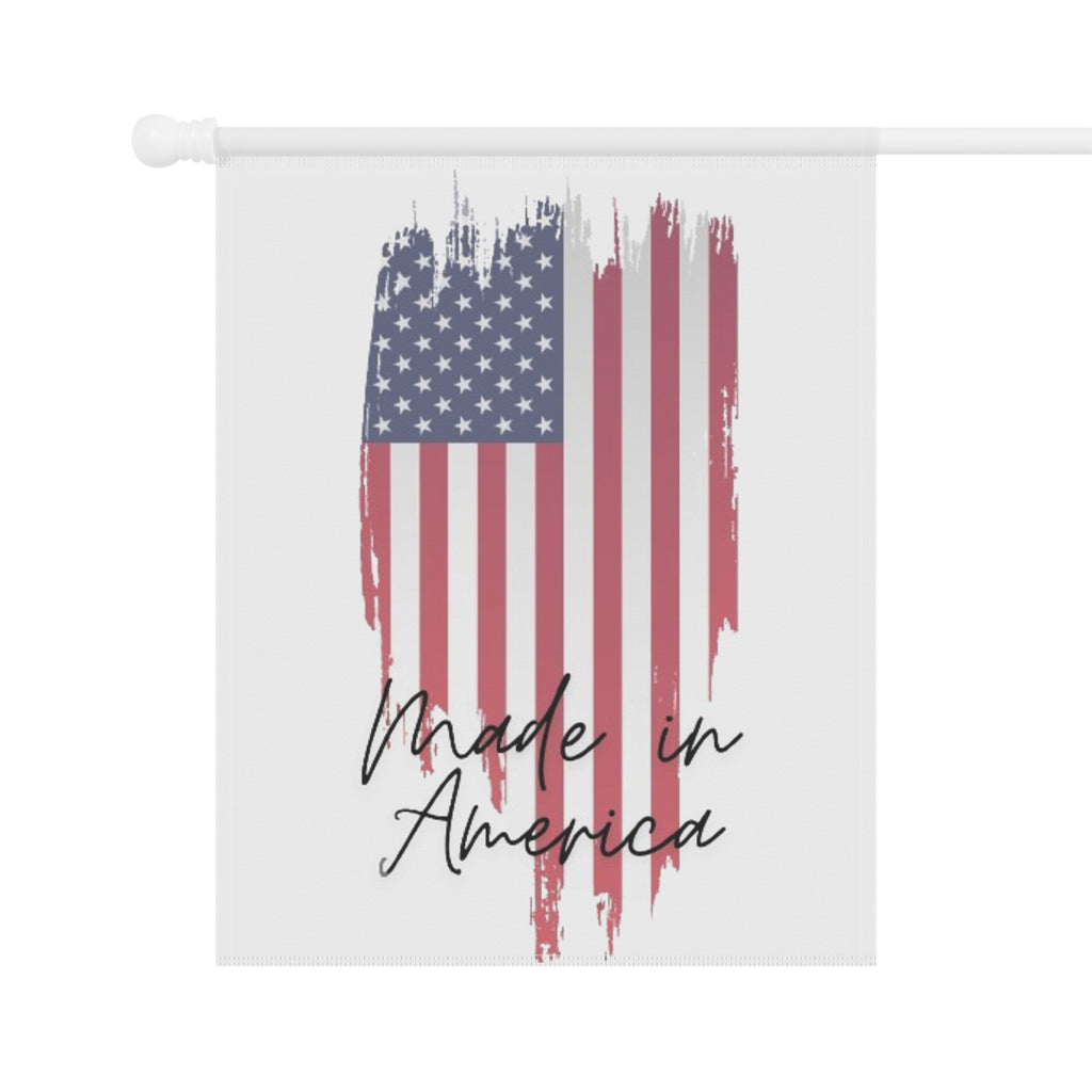 American Flag Brushstroke Made in America Garden & House Banner | Patriotic Outdoor Flag