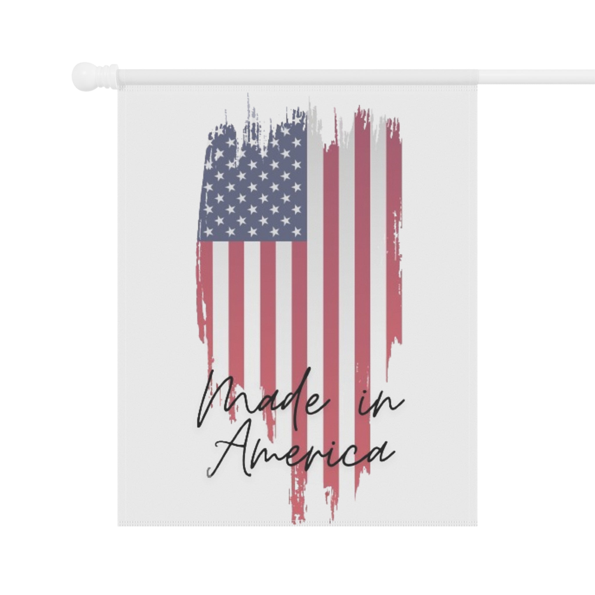 American Flag Brushstroke Made in America Garden & House Banner | Patriotic Outdoor Flag