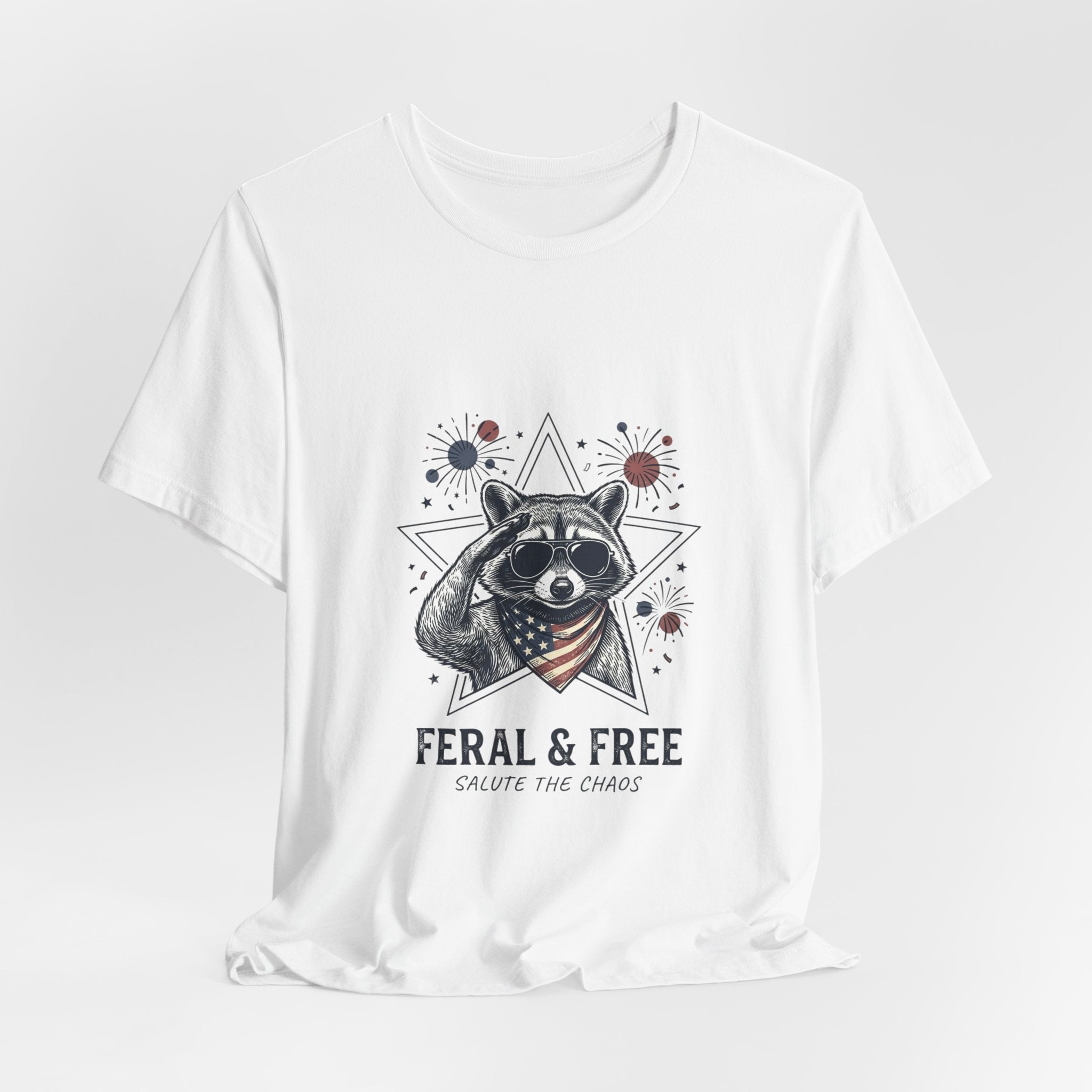 Feral & Free Raccoon Tee | Indie Humor, Mental Exhaustion Trend