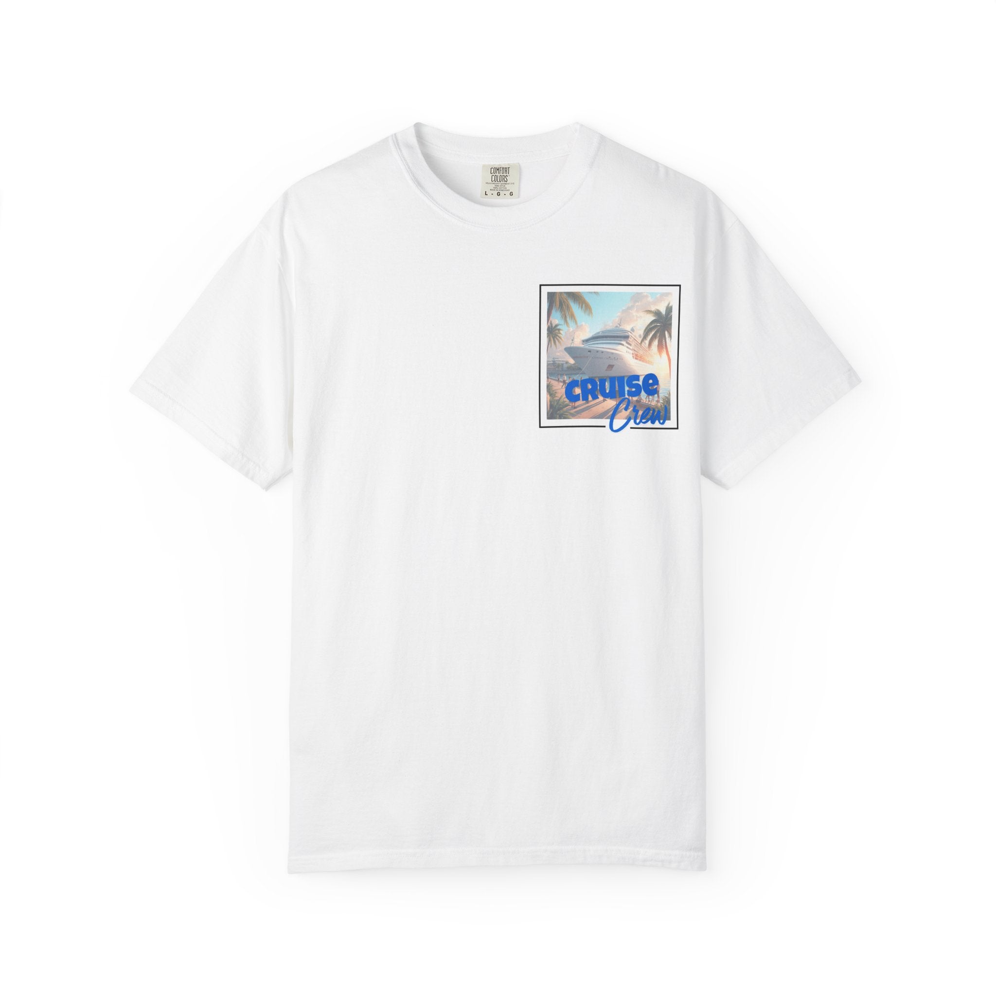 Cruise Crew T-shirt | Tropical Palm Cruise Ship Beach Design
