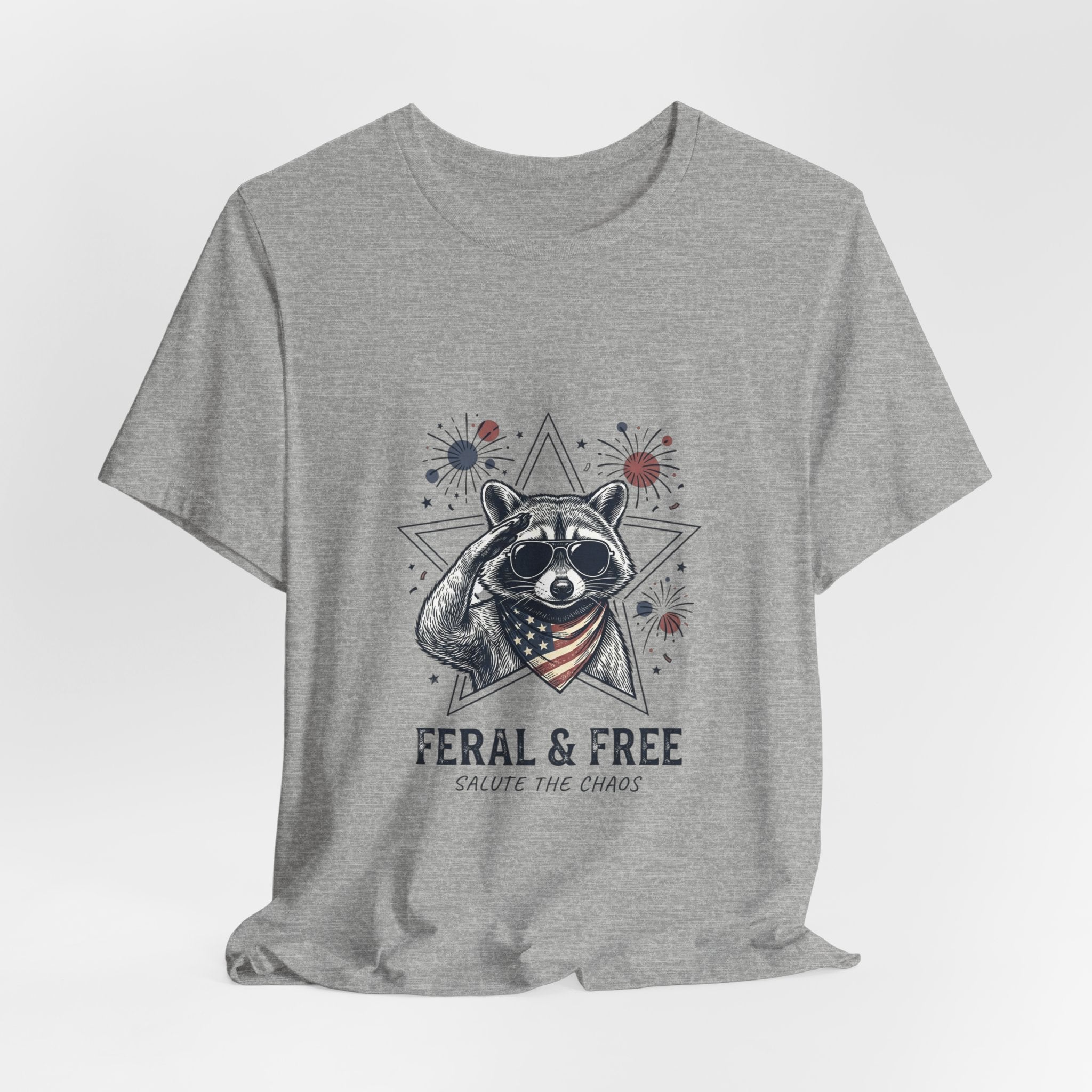 Feral & Free Raccoon Tee | Indie Humor, Mental Exhaustion Trend