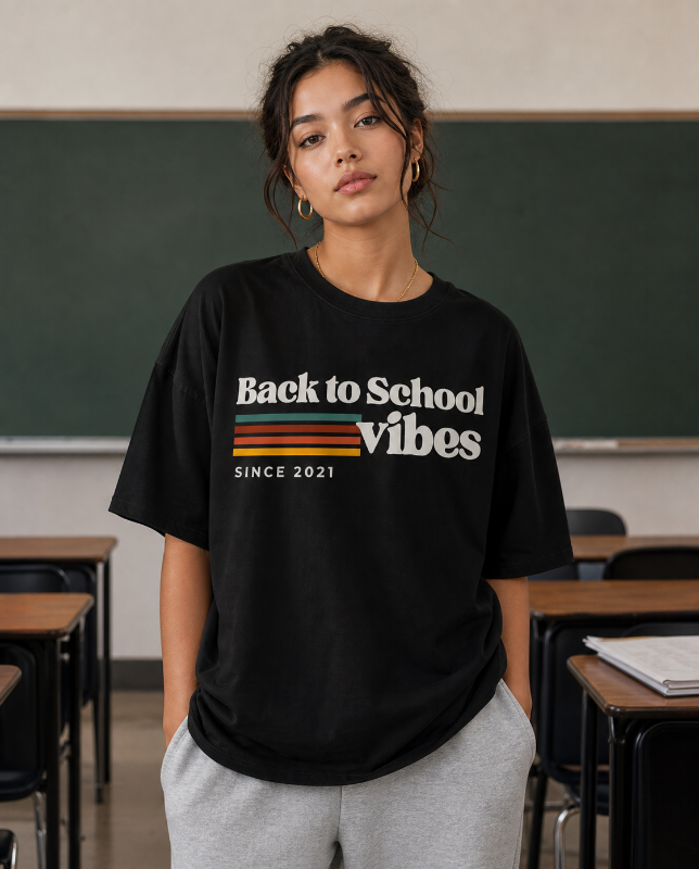 Back to School Vibes Tee | Retro Stripes Since 2021