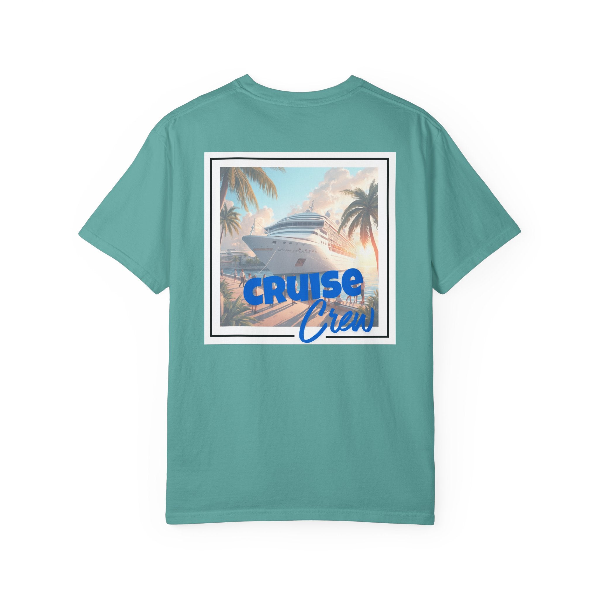 Cruise Crew T-shirt | Tropical Palm Cruise Ship Beach Design