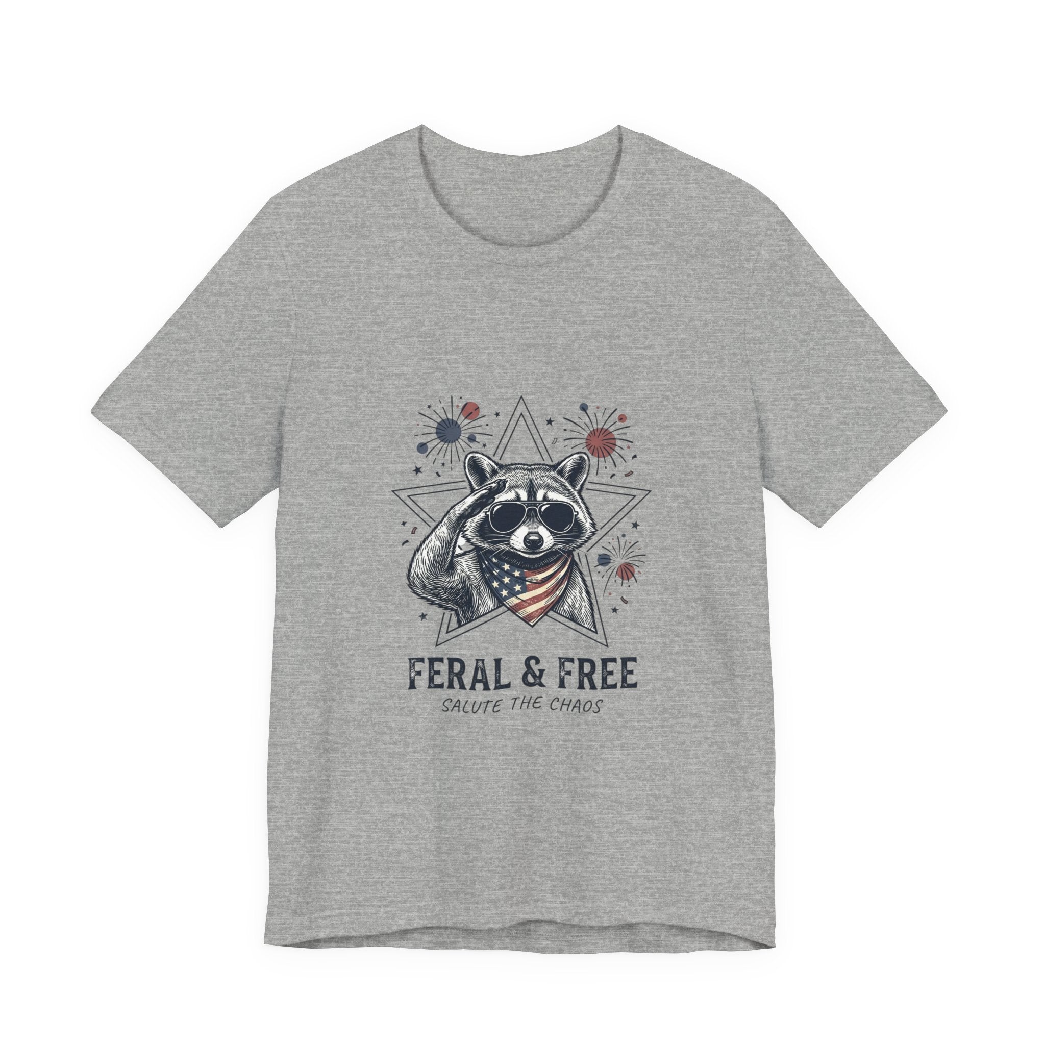 Feral & Free Raccoon Tee | Indie Humor, Mental Exhaustion Trend