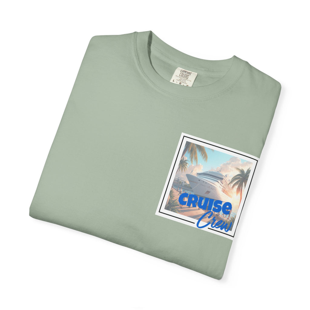 Cruise Crew T-shirt | Tropical Palm Cruise Ship Beach Design