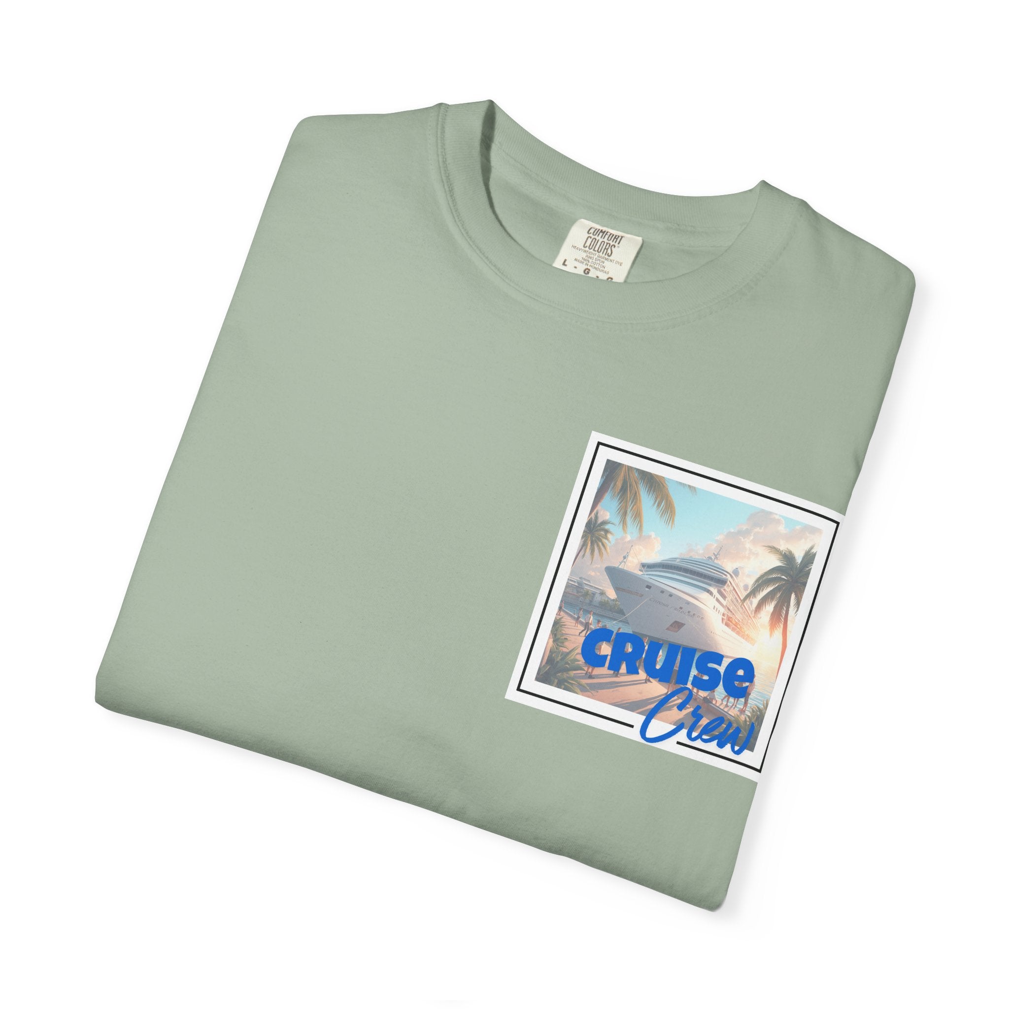 Cruise Crew T-shirt | Tropical Palm Cruise Ship Beach Design
