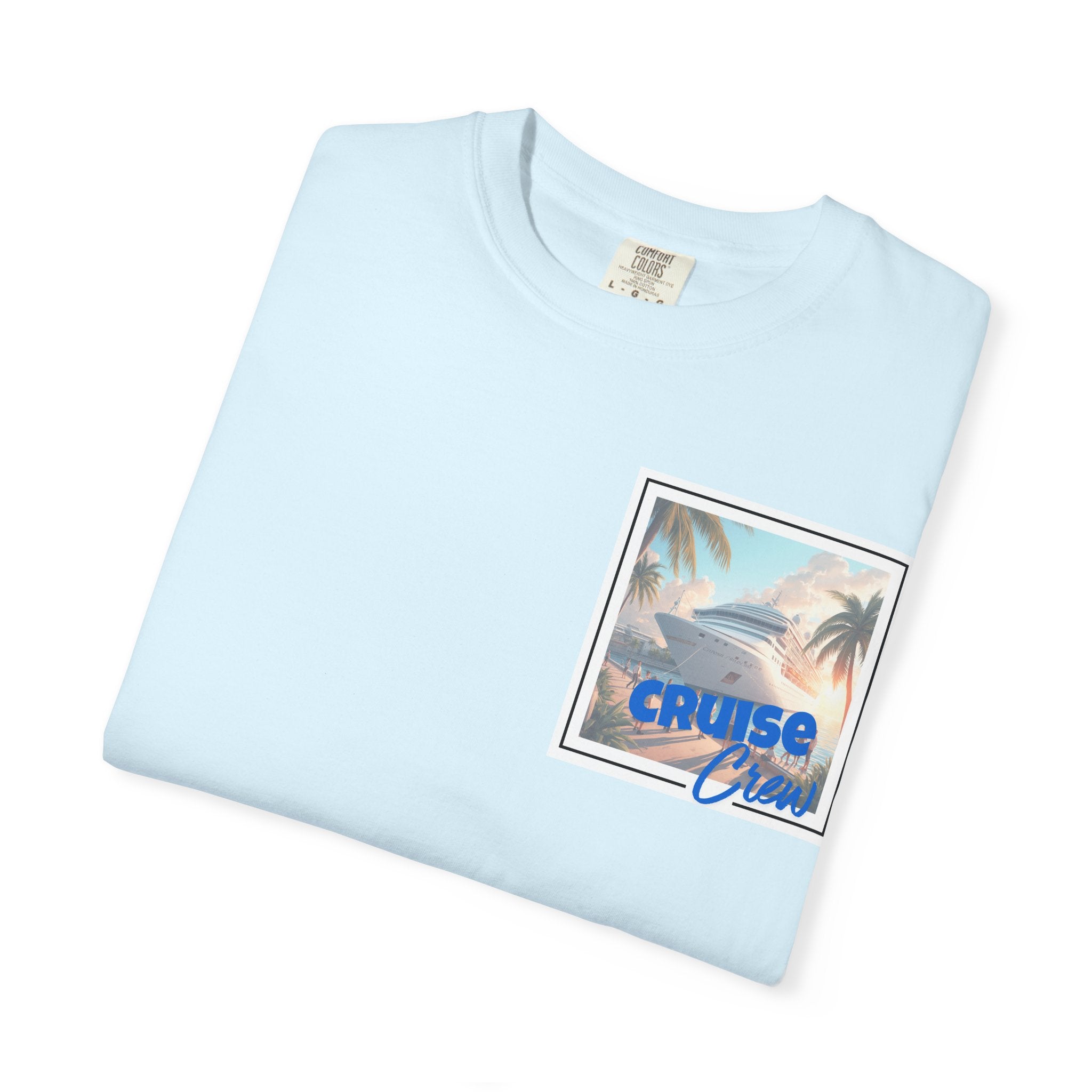 Cruise Crew T-shirt | Tropical Palm Cruise Ship Beach Design