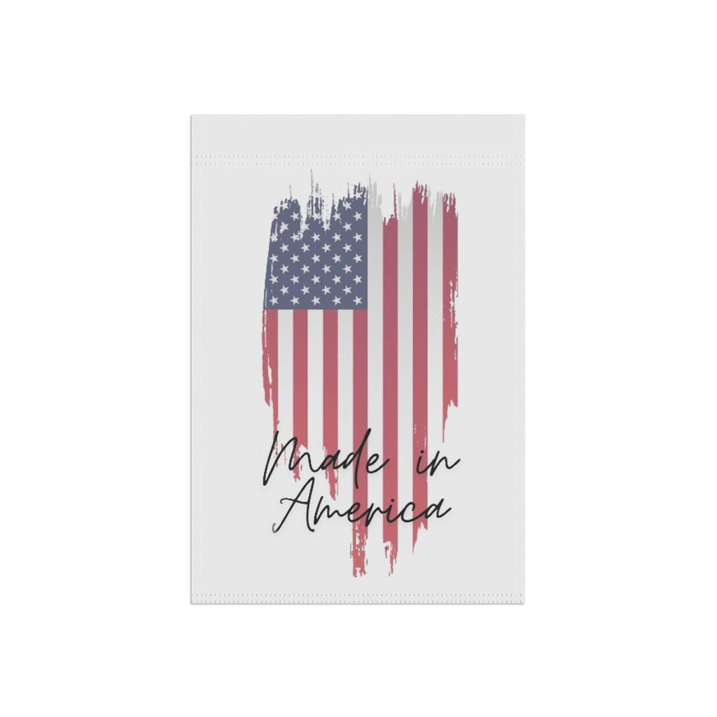 American Flag Brushstroke Made in America Garden & House Banner | Patriotic Outdoor Flag
