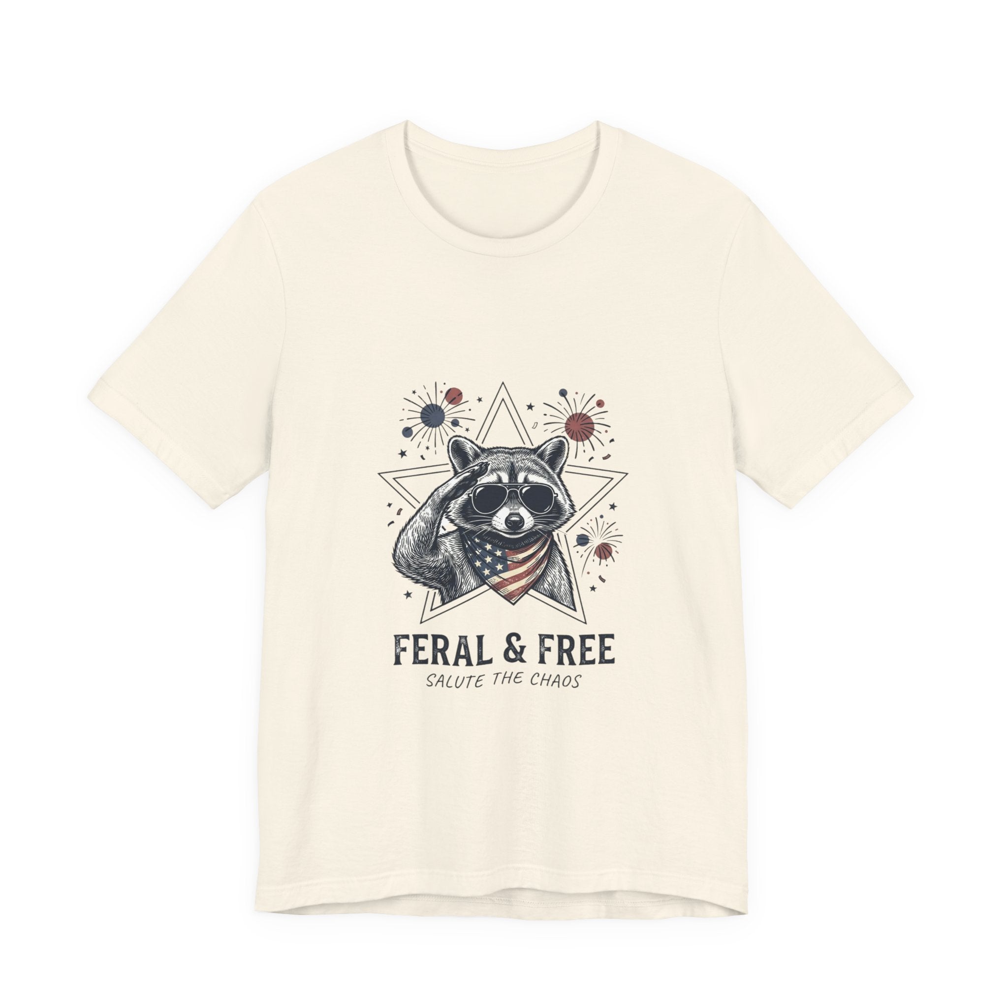 Feral & Free Raccoon Tee | Indie Humor, Mental Exhaustion Trend